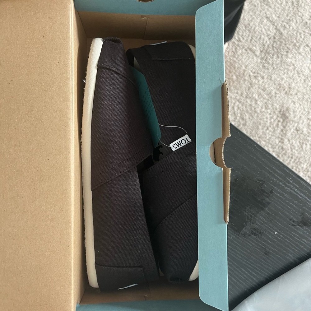 TOMS Women's Black Slip-On Loafers